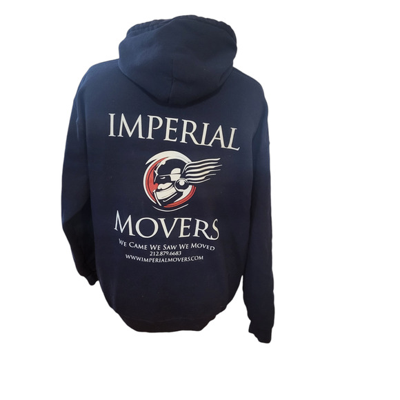 Imperial movers pre owned hoodie with classic front pocket, size large - Picture 2 of 5